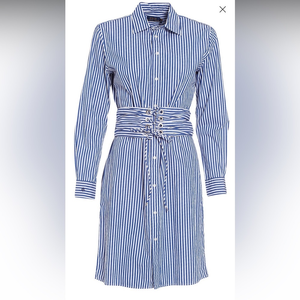 Polo Ralph Lauren Striped Long Sleeve Casual Fit Dress